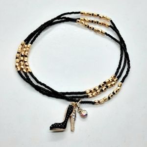 29 inch black & gold stretch wrap bracelet